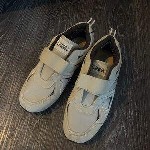 Omega Black and Beige Sneakers